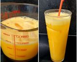 A picture of step 5 of My Mango and Orange lollies and iced Drink 😍.