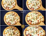 A picture of step 6 of Cheese Burst Veggies And Chicken Pizza From Scratch.