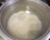 A picture of step 4 of Crispy Pork Rashers with Sticky jasmine rice.
