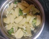 A picture of step 1 of Aloo gobhi.
