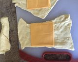 A picture of step 2 of Hot Dog Crescents.