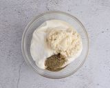 A picture of step 1 of Creamy Horseradish Sauce.