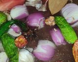 A picture of step 2 of Beef Pulao.