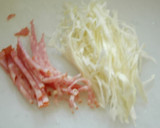 A picture of step 2 of Okonomiyaki-style Toast.