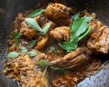 A picture of step 4 of Chicken Ularthiyathu- Kerala special.