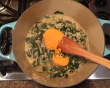 A picture of step 8 of Spinach & Squash Risotto Using Left Over Squash Soup.