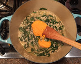 A picture of step 8 of Spinach & Squash Risotto Using Left Over Squash Soup.