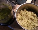 A picture of step 3 of Pesto cous cous with shrimp.