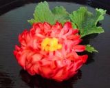 A picture of step 1 of Salmon & Chrysanthemum Radish Hors D'oeuvres.