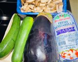 A picture of step 1 of AirFryer Eggplant with Veggies.