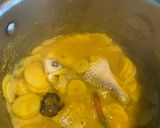 Gambar langkah 4 resipi Rebung Madu Masak Lemak ikan masin.