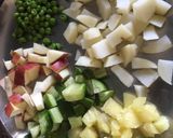 A picture of step 2 of Russian salad.