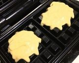 A picture of step 3 of No Sugar Banana Waffles Made with Pancake Mix.