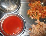 A picture of step 1 of Kimchi Fried Rice.