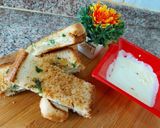 A picture of step 1 of Domino's style cheesy Garlic Bread.