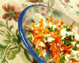 A picture of step 3 of Tofu and Carrot Salad with Mentsuyu.