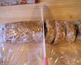 A picture of step 13 of California Rolls (with Tips on Cutting the Rolls).