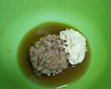 A picture of step 1 of Natto-Mayo Spaghetti.
