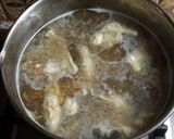 A picture of step 3 of Egyptian orzo soup.