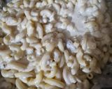 A picture of step 5 of Alfredo Pasta.