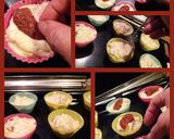A picture of step 4 of AMIEs Muffin Pizza.