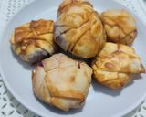 Foto langkah ke 5 dari resep Pangsit Isi Ubi Ungu Keju (Frozen).