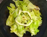 A picture of step 6 of Chikuwa and Cabbage Stir-Fried in Mayonnaise and Ponzu.