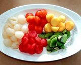 รูปขั้นตอนการทำที่ 3 ของ วุ้นเมล่อนผลไม้รวม Fresh Fruits Jelly In Melon / Fresh Fruit Agar Jelly In Melon