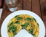 Foto langkah ke 3 dari resep Telur Dadar Bayam Rendah Kalori.