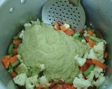 A picture of step 5 of Coriander pulav.