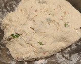 A picture of step 2 of Turkish flat bread(Bazlama).