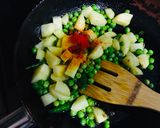 আলু-মটর কি সলোনি (alu matar ki saloni recipe in Bengali) রেসিপি ধাপ - 4 ছবি