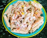 A picture of step 7 of White Sauce Penne Pasta.