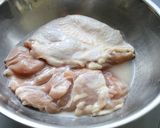 A picture of step 2 of Chicken Parmesan with Grapefruit Sauce.