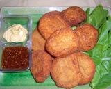 A picture of step 7 of Fried Soybeans and Chicken Nuggets.