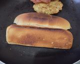 Foto del paso 4 de la receta: Perrito🌭caliente con jamón🥯y ensalada🥓🥯🧀🧅🍎🥕