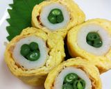 A picture of step 6 of For Bentos: Chikuwa Fish Stick Tamagoyaki.