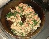 A picture of step 3 of Gyoza-style Udon Noodles.