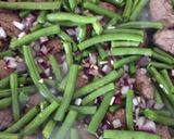 A picture of step 2 of Cheesy Scalloped Red Potatoes With Hamburger And Fresh Green Beans.