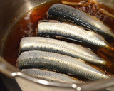 A picture of step 2 of Soft to the Bone Using a Pressure Cooker--Sardines with Umeboshi.