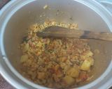 A picture of step 2 of Cauliflower, carrot and potato/ veg/ with salad and chapati.