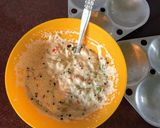 A picture of step 5 of Masala Rava Idli.