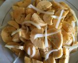 A picture of step 3 of Alloco( Fried Plantains).