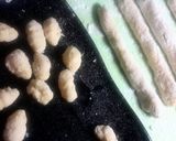 A picture of step 6 of One and a half potato / gnocchi in pesto sauce.