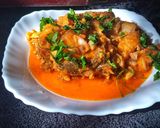 A picture of step 5 of Fish curry.