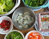 A picture of step 1 of Vietnamese Spring Rolls (Shrimp & Grilled Pork).