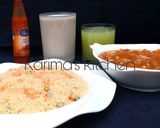 A picture of step 1 of Stir fried couscous/corn beef soup.