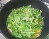 A picture of step 4 of Tender & Spongy, Chrysanthemum Greens Taiwanese Shrimp Omelette.