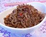 A picture of step 4 of Spicy Stir-Fried Ground Meat and Shirataki Noodles.