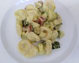A picture of step 3 of Orecchiette with Zucchini and Pancetta.